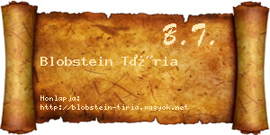 Blobstein Tíria névjegykártya